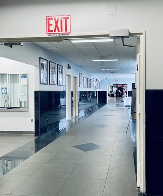 Looking towards the main entrance near the cafeteria.