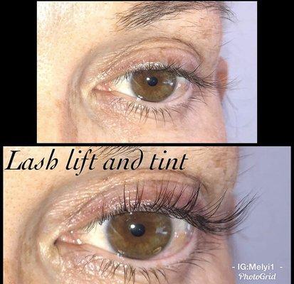 Lash lift and tint