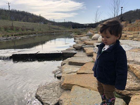 Miniman at the creek