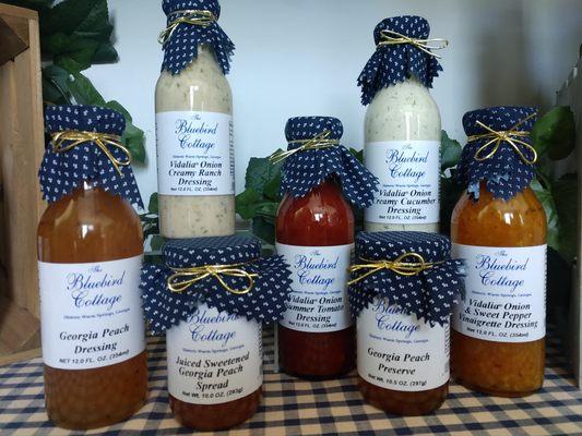 Georgia Grown dressings, jams, and preserves.