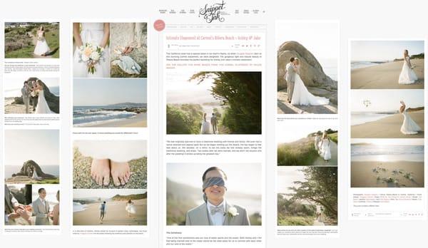 Images from an elopement in Carmel published on Snippet & Ink