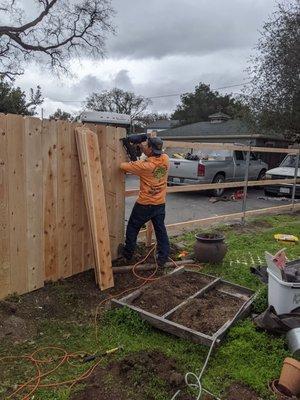 installing a fence