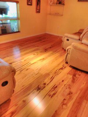 Engineered flooring in family room