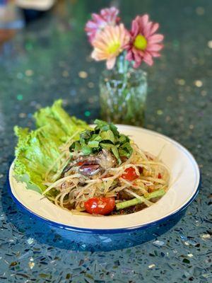 Som-Dtam Plara Laos Style. Papaya Salad