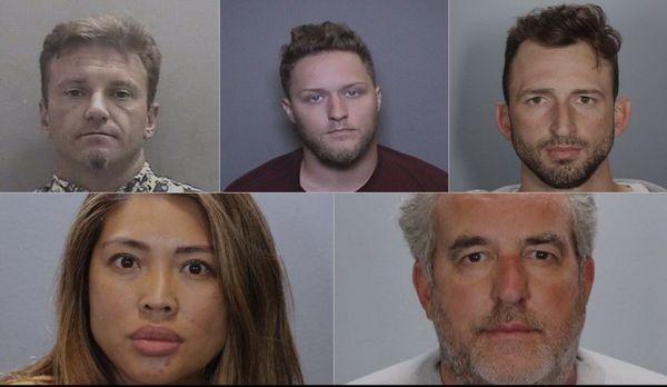 The mugshots of the fraudsters.