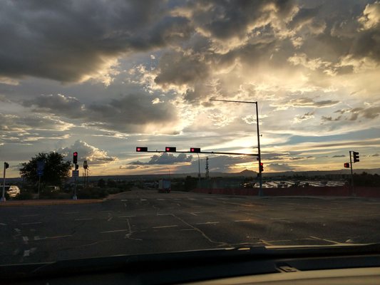 On Lohman Ave overlooking Las Cruces. Beautiful clouds after the rain.