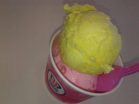 Bubble gum and lemon custard