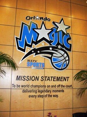 Custom signage for The Orlando Magic