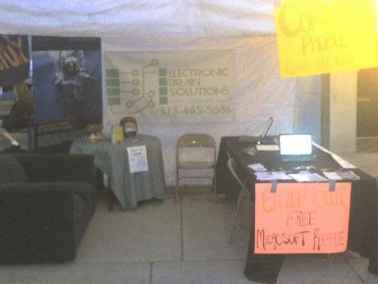 Our booth at the Wyandotte Street Fair 2009