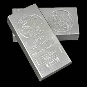 Silver Bars from 1 ounce to 1000 ounces available or special order