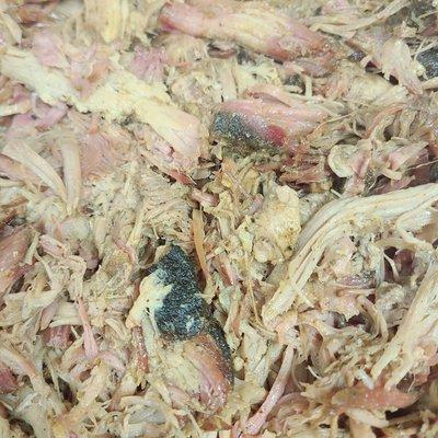 Slow and low smoked pork butt