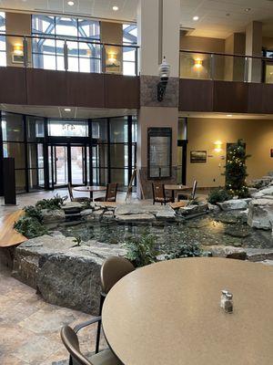 Atrium entrance to building. Clinic is behind the elevators on 1st floor. Relaxing area before or after your appointment at Tango Cafe.