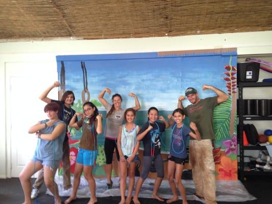 Teens class working on the mural