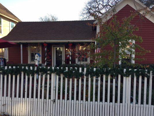 The shop is inside an old house making it very quaint