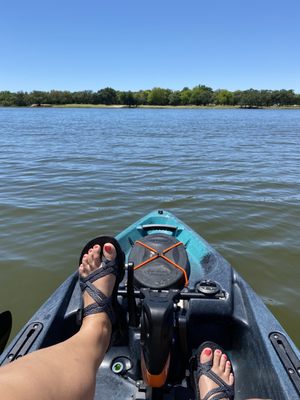 Rented one of those pedal kayaks.... super fun and easy to maneuver