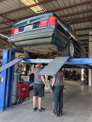 My 95 540i 6 speed getting a muffler and resonator delete.