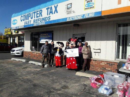 We love it when our clients, Mickey and Minnie Mouse come in to get their taxes filed!