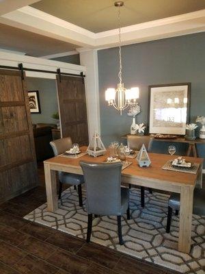 Interior of "La Belle" - Love the barn doors!