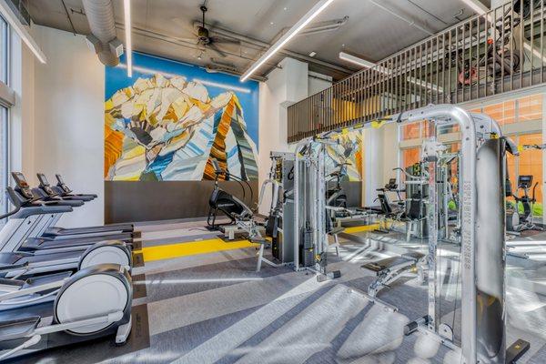 Spacious fitness center