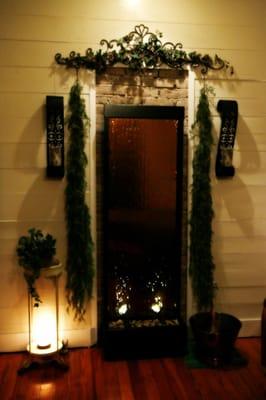 Tranquil running water and ambient lighting, perfect setting for a massage:)