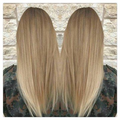 Natural blonde balayage