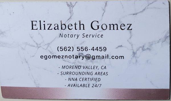 Elizabeth Gomez Notary Service