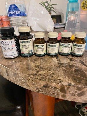 Some of the natural vitamin supplements that were part of my NRT journey.