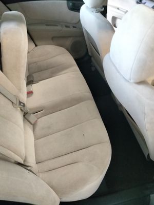 Shampooed back car seat