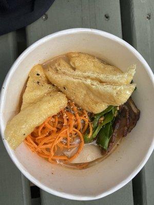 Spicy miso ramen with fried tofu