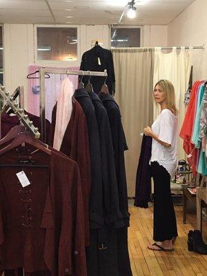 Talula owner Shelley I. surveys her fall selection