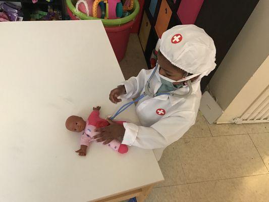 At Jollys Big Smile Daycare we have future doctors and nurses.