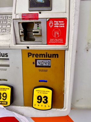 $4.049 for 93 Octane acceptable pricing for being off the beaten path 6/19:23...