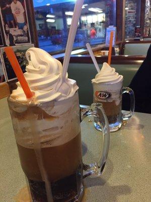 Root beer floats!!!  Yay!!! A&W's best item.  Can't be beat.