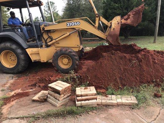 Relocating Soil to the Side Yard