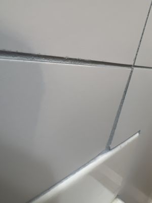 Uneven tile work