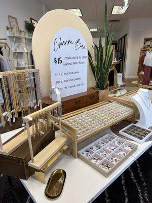 Our unique Charm Bar offers you a custom experience building a bracelet or necklace of your own design!