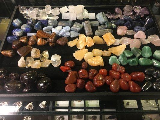 Tumbled and raw stone varieties by the hundreds.