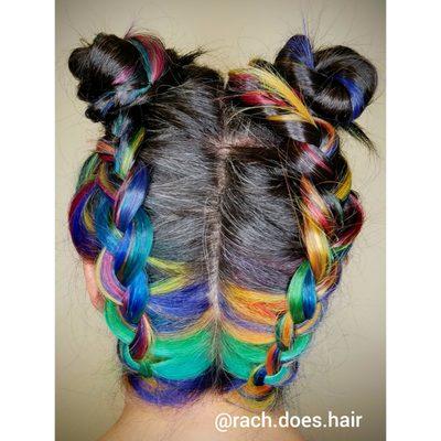 Rainbow underlights. Color and style by Rachel