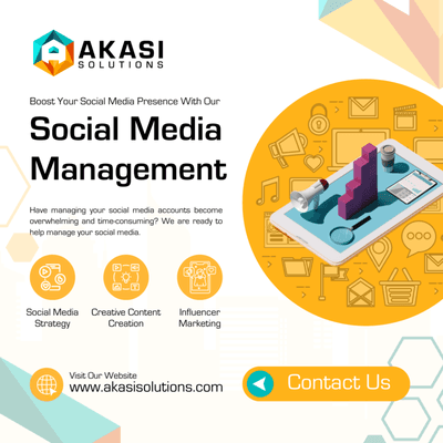 Social Media Management: We will run your social media accounts on 4 channels and post content daily.