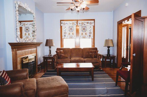 Living room in The Townhouse at 213 James Street.