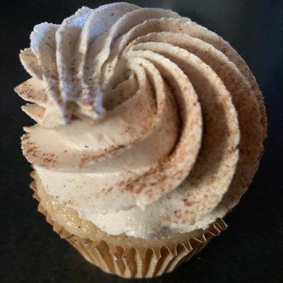 Vegan vanilla chai cupcake