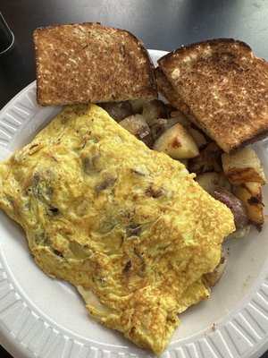 Bacon and cheese omelette