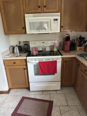 Before Backsplash, cabinet, floor