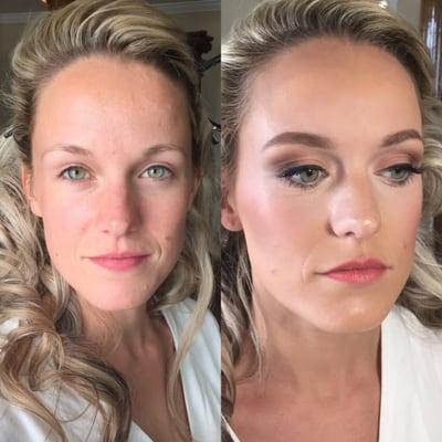 Bridal before and after by Sarah Peake