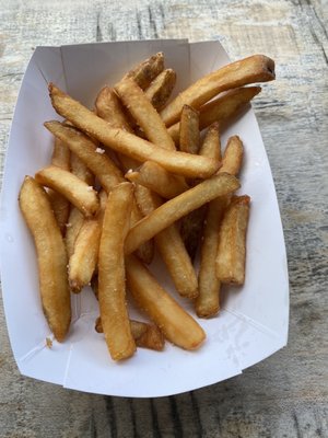 French fries (half eaten)