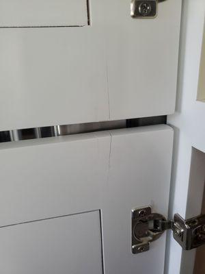 Cracked cabinet doors