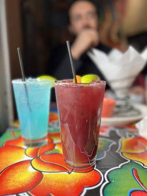 Sangria and Turquoise Trail Margarita