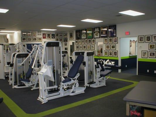 Brand new gym outpatient rehabilitation clinic offers over 2800 square feet of state of the art exercise equipment.