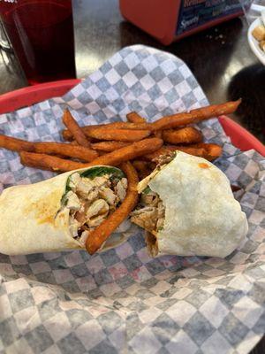 Spicy chicken wrap