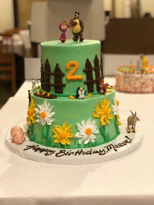 Masha and the Bear - we designed this cake together.